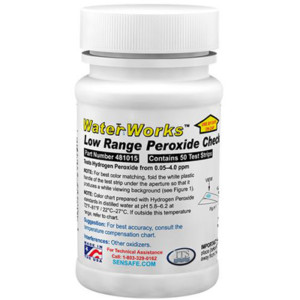 WaterWorks™ Low Range Peroxide Check - Bottle of 50 test strips | 481015